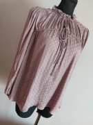 Warehouse bluzka koszula luzna lejąca oversize szampanska choker s m l