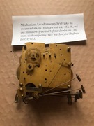 Mechanizm kwadransowy 8 młotków osie 46x46 od minutowej do chodu 36 mm