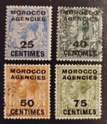 Kol.ang. MAROKO: 1925/26r. Mi 214; 215; 216; 217.. kas.