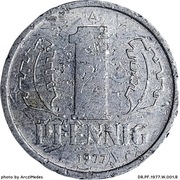 1 fenig 1977, Niemcy - NRD 