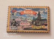 Magnes na lodówkę SANOK Ratusz Rynek Szwejk Herb Sanoka Polska(11).