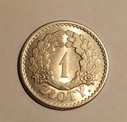 Moneta próbna 1 złoty z 1928r.