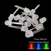 Dioda LED RGB 10mm WK okrągła matowa dyfuzyjna wspólna katoda