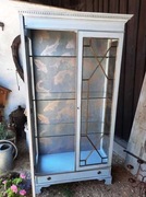 Shabby Chic. Angielska witryna przeszklona, ręcznie malowana