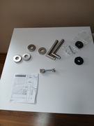 Klamka do drzwi srebrna do drzwi WC