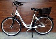 Rower Miejski Damka Cyco kolor bialy Z koszykiem 