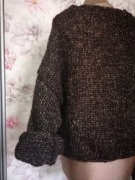 sweter moherowy ze złotą nitką