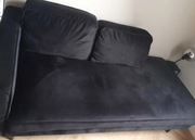 szezlong lewostronny MIRAMAS Welur Czarny - BELIANI