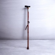 Laska inwalidzka akuminiowa 71-94 cm Timago regulowana stan b.dobry brązowa