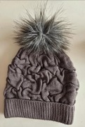 Ciepła czapka zimowa zima z pomponem pompon