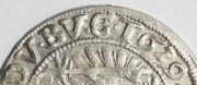Ferdynand II ,3 kr 1629 Wrocław , przebitka B na C