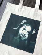 Torba bawełniana torebka tote bag cotton bawełna beżowa lana del rey 