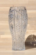 Vintage Wazon Kryształ 30cm z wygrawerowanym napisem
