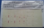 1 - Grumman F8F Bearcat 1/72 -kalka