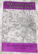 Mapa topogr. - administrac. Woj. Krakowskie z 1992 r.