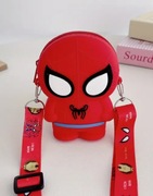 Gumowa torebka Spiderman/ portmonetka na ramię | 14x11 cm, na smyczy