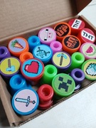 Pieczątki stemple piksele dla dzieci kolorowe 3+