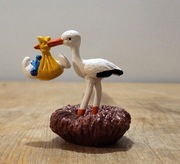 Schleich smerf smurf bocian z małym smerfem figurka unikat wycofany 1985