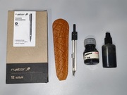 Stary Polski Cyrkiel w Skórzanym Etui + Gratis Cienkopisy Rystor Nowe 12szt