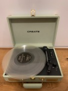 Zielony gramofon retro CREATE