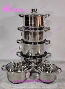 Zestaw garnków EDELHOFF EH-9123. Gaz, indukcja, halogen