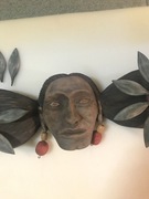 Rzeźba głowa/twarz na ścianę