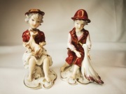 Figurki pary pastuszków / pasterzy włoska porcelana Cesare Villari