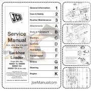 JCB 3CX 4CX Service Manual Instrukcja napraw schematy el. hydr SN 460001+
