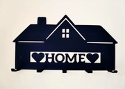 Wieszak naścienny metalowy domek home