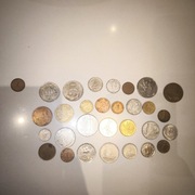 Stare monety europejskie oraz z Malezji 