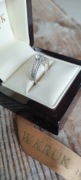 Złoty Pierścionek 585  W.KRUK 0.55 ct Brylant