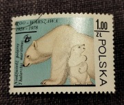 Znaczek pocztowy niedźwiedź polarny 