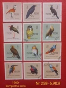 Znaczki fauna:258: ptaki- Polska 1960r 