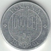 Rumunia 1000 lei lejów 2001 - 22,2 mm - nr 2