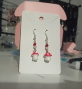 Kolczyki Muchomorki y2k grzybki fairygrunge handmade rękodzieło coquette 