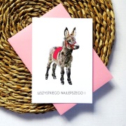 Kartka Urodzinowa z OSIOŁKIEM