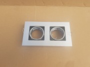 Oprawa wpuszczana oczko do sufitu podwieszanego wpust 2xGU10 ALUMINIUM