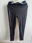 Spodnie legginsy woskowane MAGIC BODY FASHION imitacja skóry czarne r. 40 L