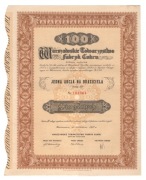 Akcja Warszawskie Towarzystwo Fabryk Cukru 1937 PWPW kupony II RP