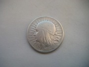 POLSKA MONETA 2 zł  1933 r. GŁOWA KOBIETY JADWIGA (SREBRO ) zzm