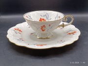 Filiżanka z talerzykiem Sorau Carstens Porzellan – stan kolekcjonerski