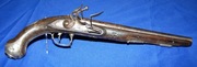 Piękny pistolet skałkowy okuty srebrem XVIII/XIX wiek 