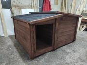 Buda z przedsionkiem tarasem dla psa średnia L ocieplana MASYWNA SOLIDNA