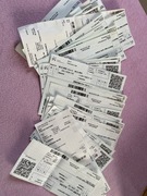 Bilety kolejowe zużyte kolekcjonerskie