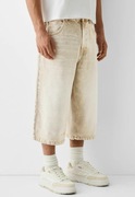 Spodenki Bershka Super Baggy Bawełna 3/4 Hiphop Bardzo Szerokie 34