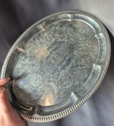 Posrebrzana taca, plater - vintage