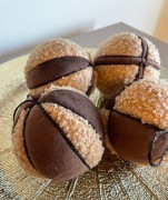 Bombki welurowe komplet 4 szt zawieszki choinkowe