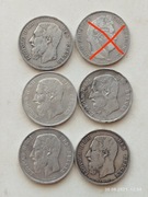 5 Franków Belgia srebro 5 szt.