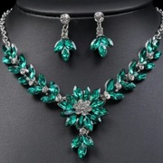 Piękny bogatozdobiony naszyjnik i kolczyki. Pamiątka z Włoch, Sardynii.