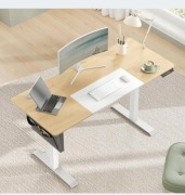 Elektryczne Regulowane Biurko 140 x 60 x 120 cm Regulacja Wysokości Drewno